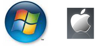 microsoft and apple logos